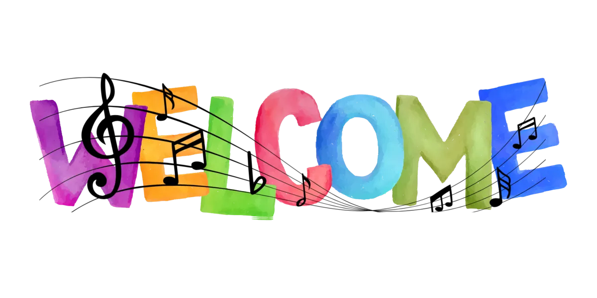 Multi-color WELCOME sign . . .