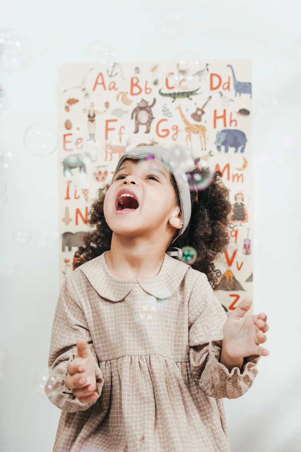 child singing expressly with all her heart