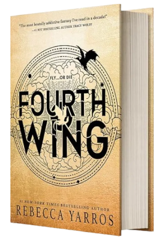 Cover image for the novel Fourth Wing by Rebecca Yarros