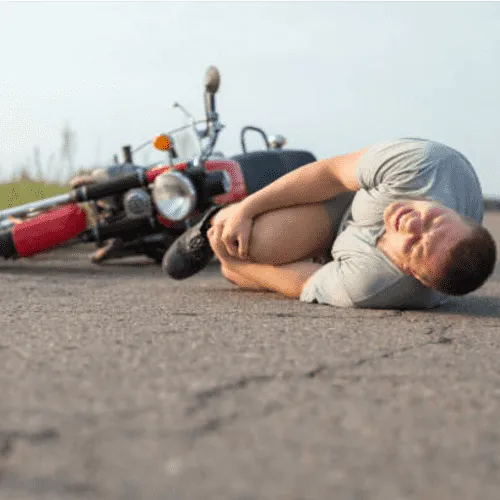 Accident on motorcycle 