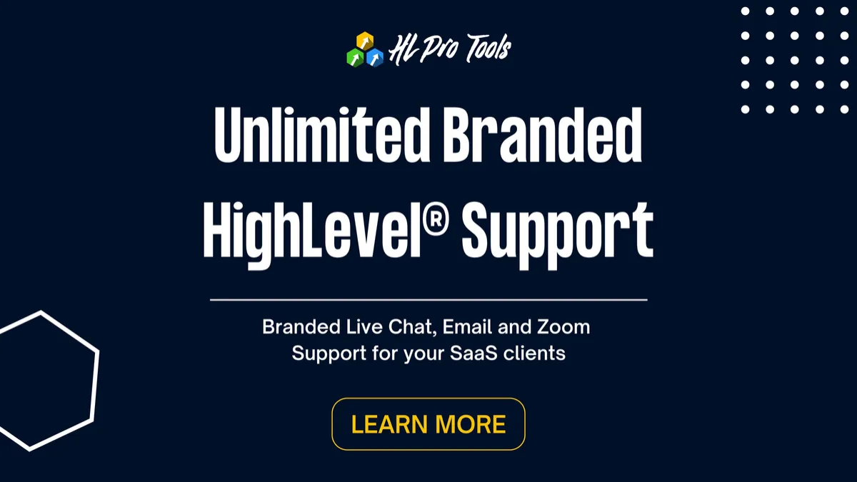 hl pro tools white label support for gohighlevel