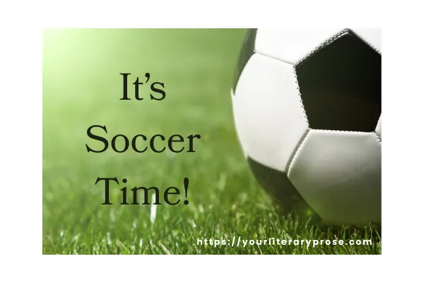 It's Soccer Time - soccer ball on field