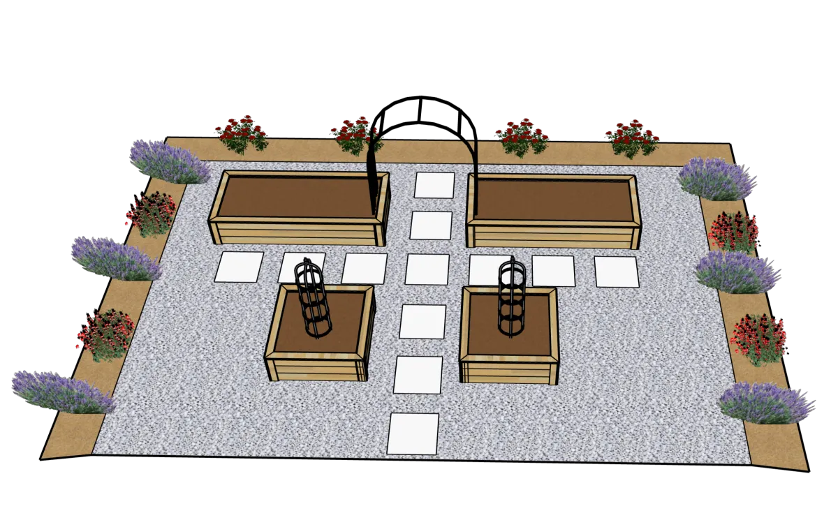 Image of a garden design 
