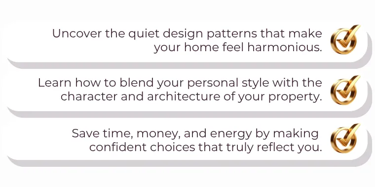 An elegant graphic depicting benefits of home style archetypes