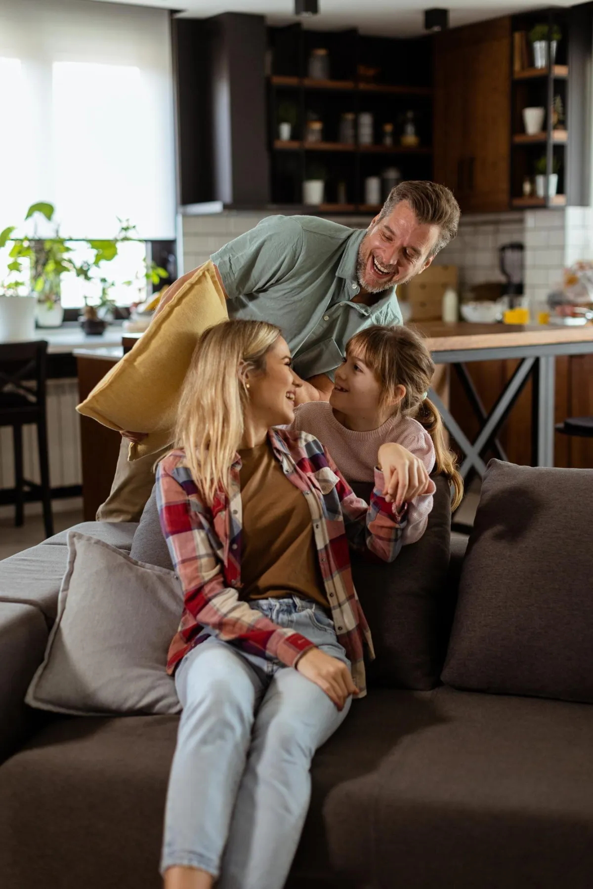 Picture showing happy family satisfied with services of Collective Power in Albemarle County, Virginia State, USA