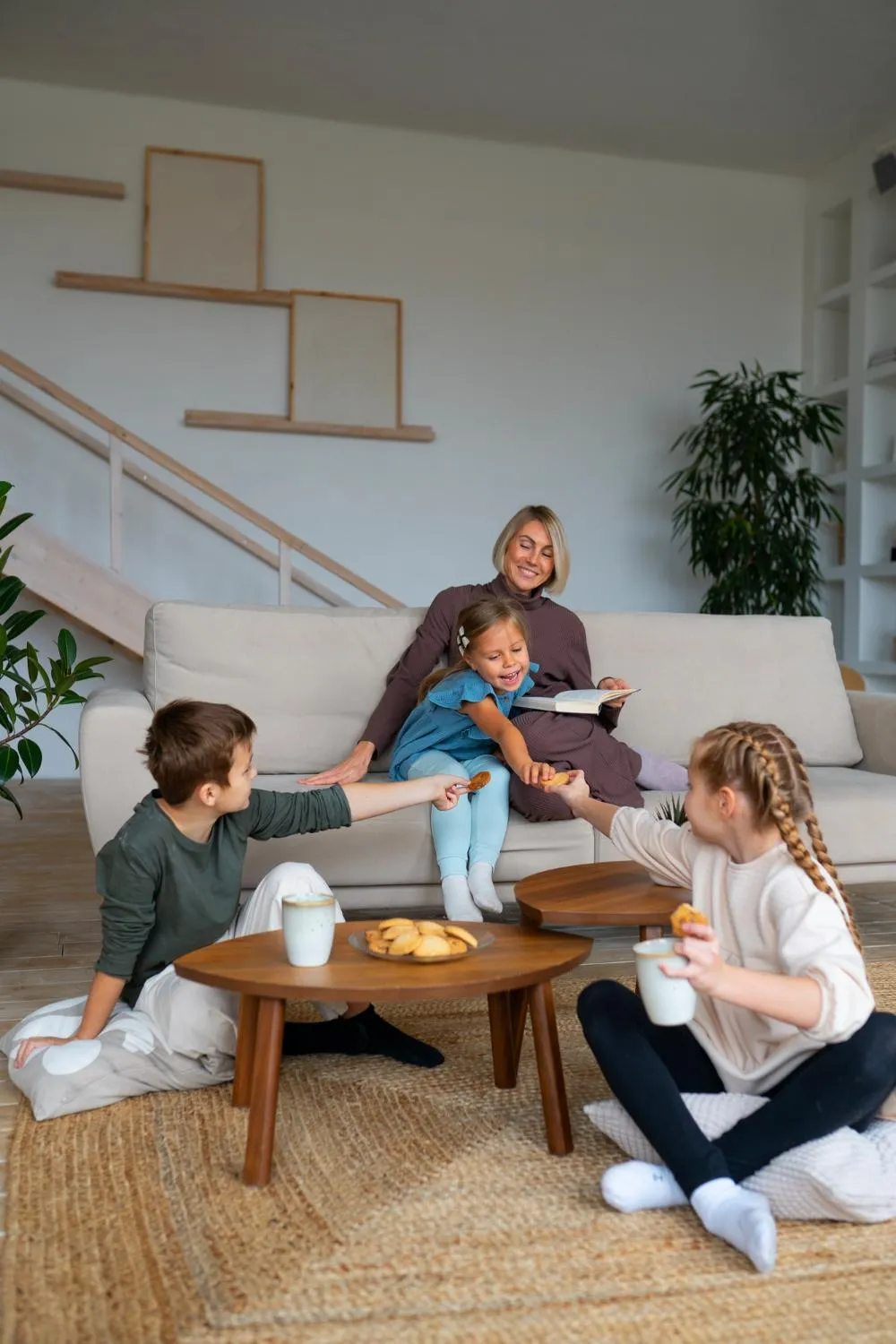 Picture showing happy family satisfied with services of Collective Power in Albemarle County, Virginia State, USA