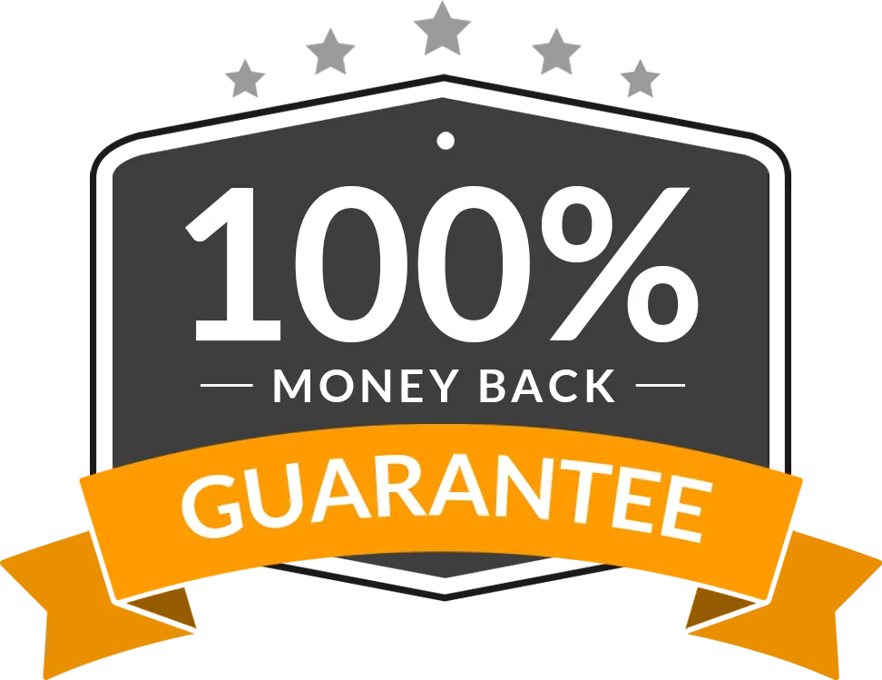 100% Money Back Guarantee Stamp