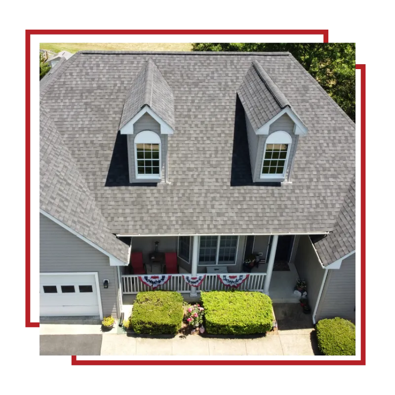 Residential roofing work completed by a roofing company in Plymouth, MA