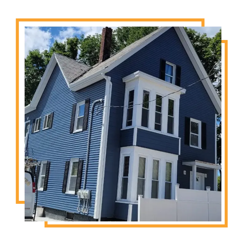 Vinyl siding installation improving curb appeal on a Brockton home