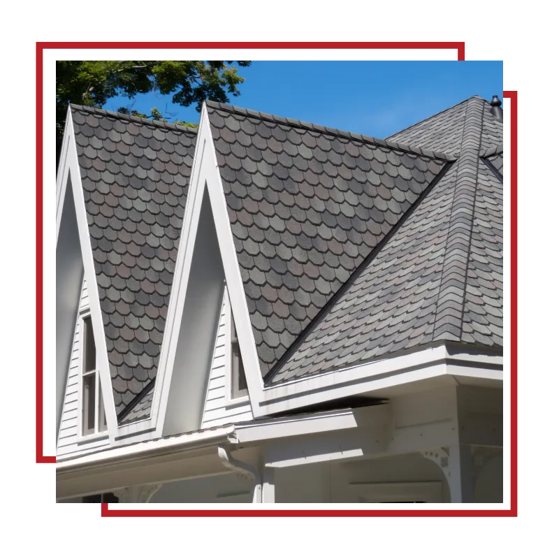 Homeowner reviewing roofing materials for a roof replacement in Plymouth, MA