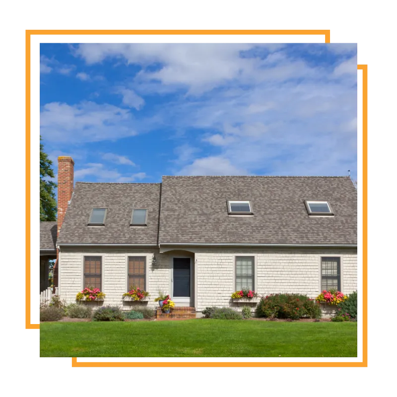 Architectural shingle roofing installed on a house in Plymouth, MA