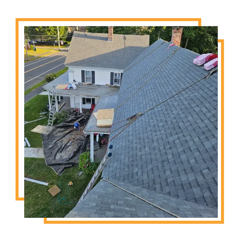 New asphalt roof installation completed for a residential property