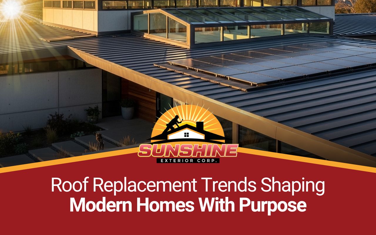 roof replacement trends for a modern home exterior