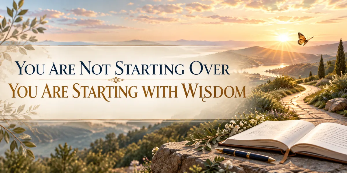 You Are Not Starting Over: You Are Starting With Wisdom