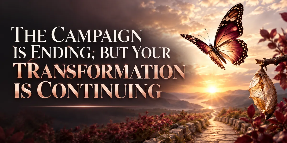 The Campaign Is Ending, but Your Transformation Is Continuing