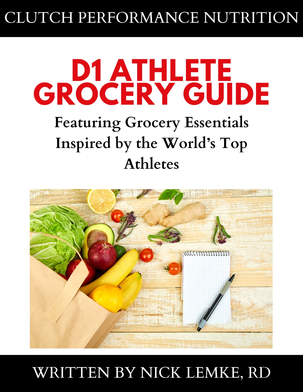 Grocery list inspired by D1 athletes like LeBron James and Serena Williams