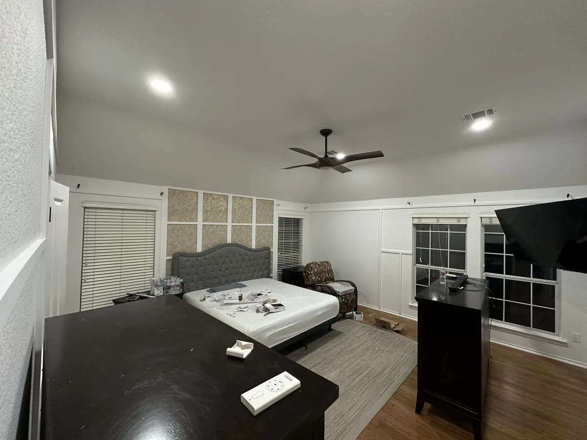 Master bedroom accent wall repaint in San Antonio, TX 78248