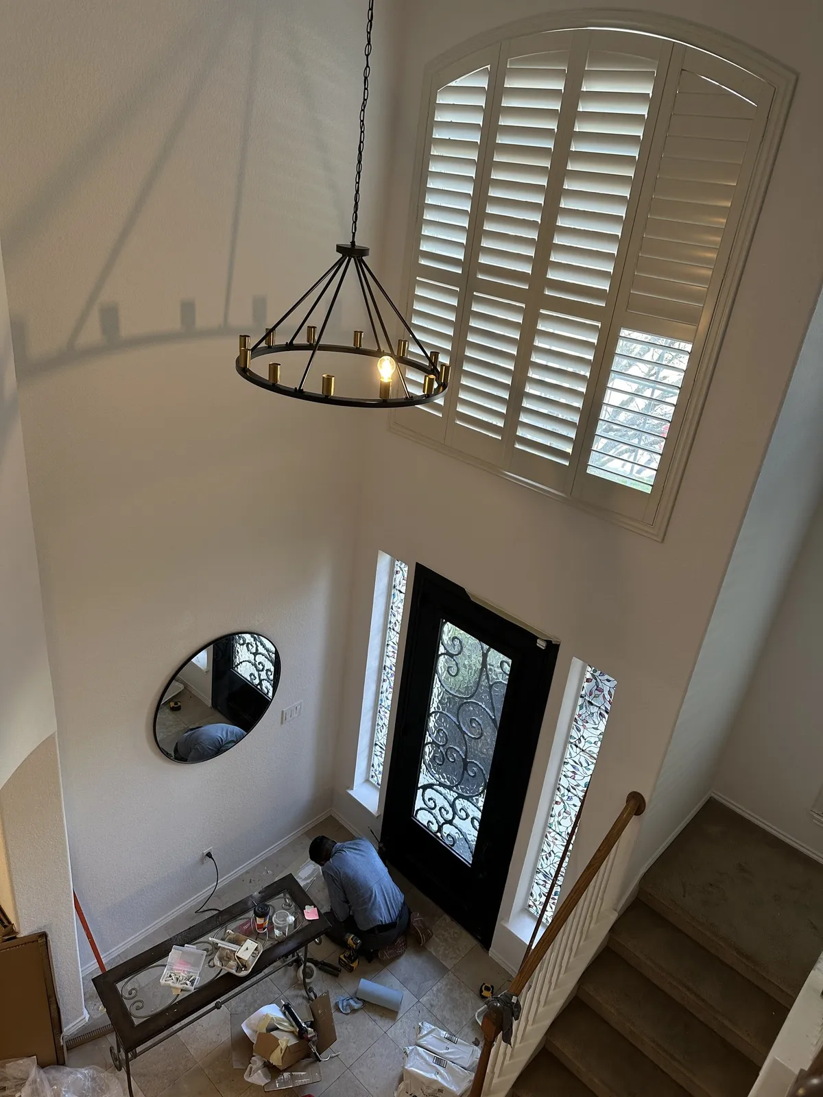 Entryway and foyer repaint in San Antonio, TX 78248