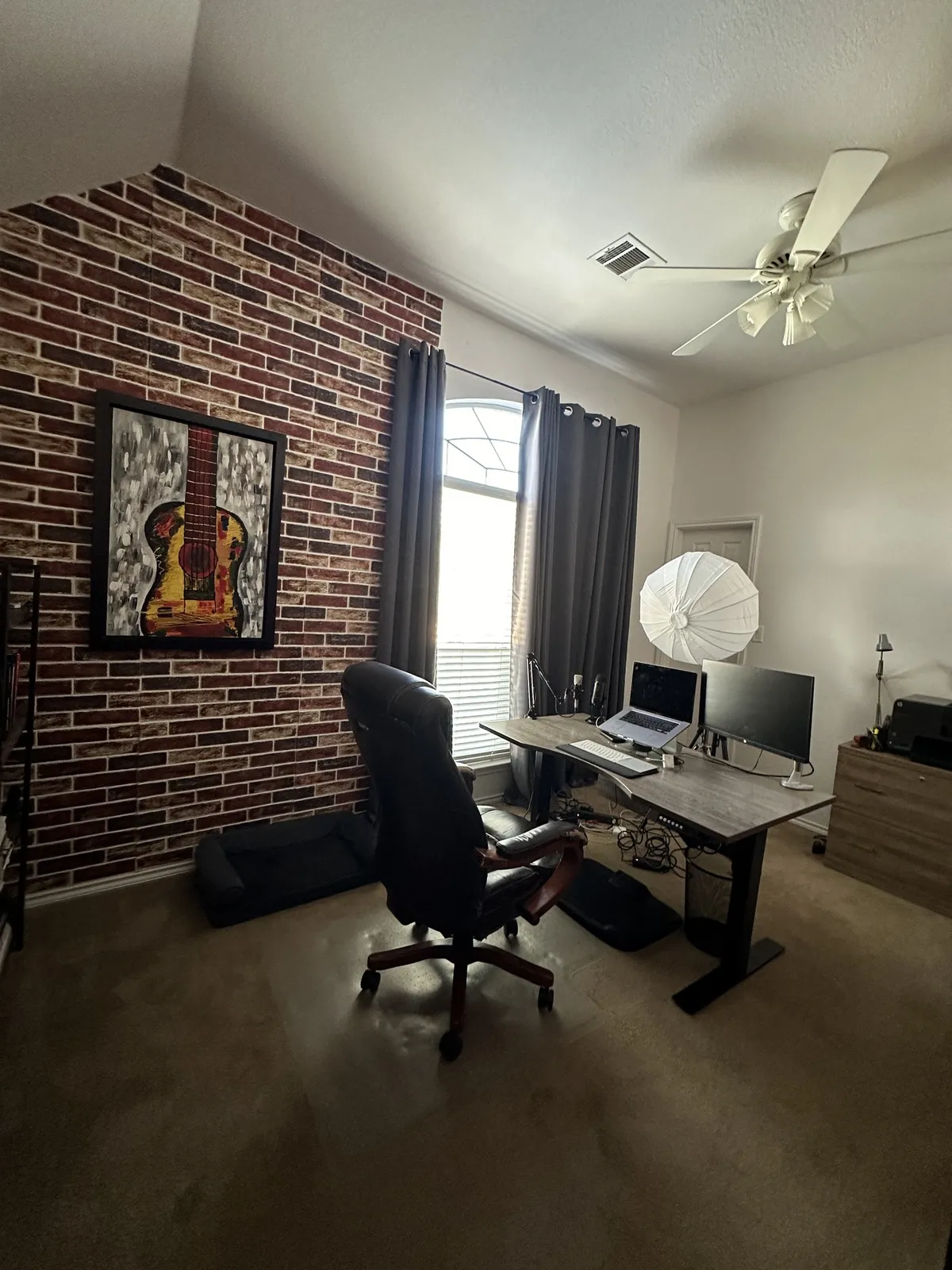 Home office accent wall painting in San Antonio, TX 78248