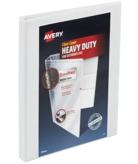 0.5 inch white D-ring binder for student math organization and Math Toolkit setup