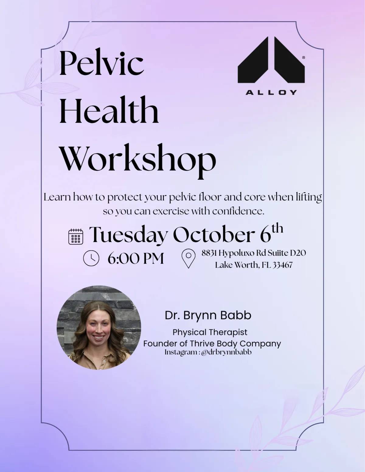 Pelvic Floor Workshop