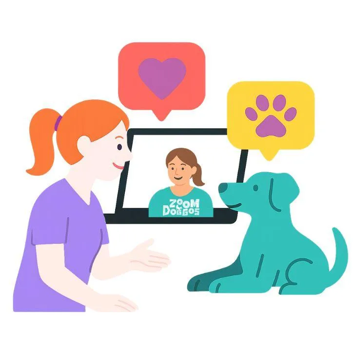 Icon with a paw and a video play button with the banner "Coming Soon"