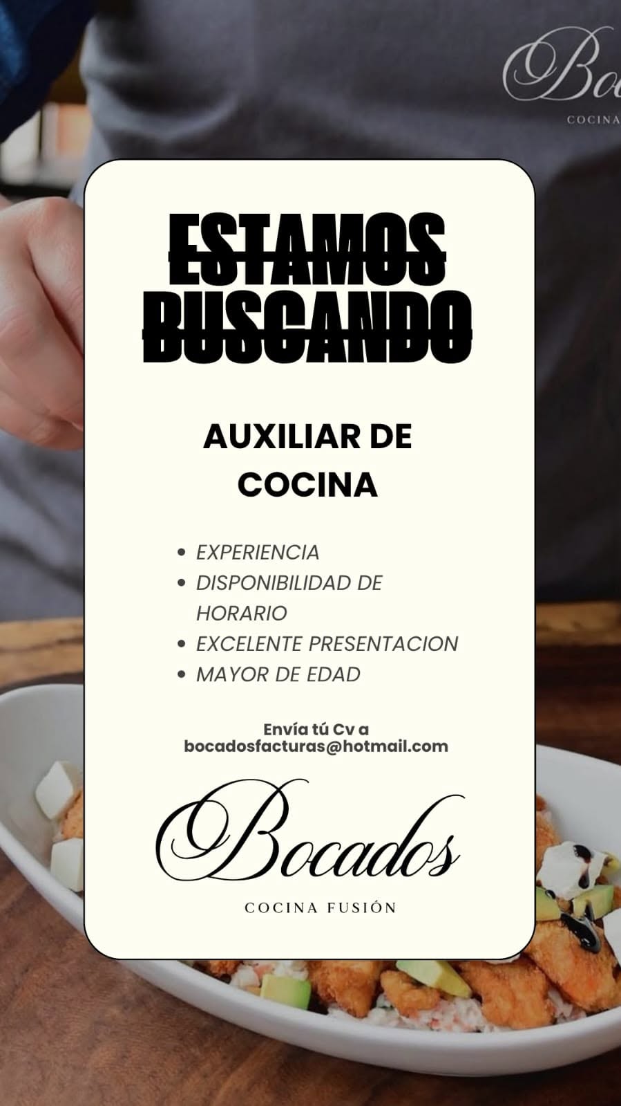 Auxiliar de Cocina