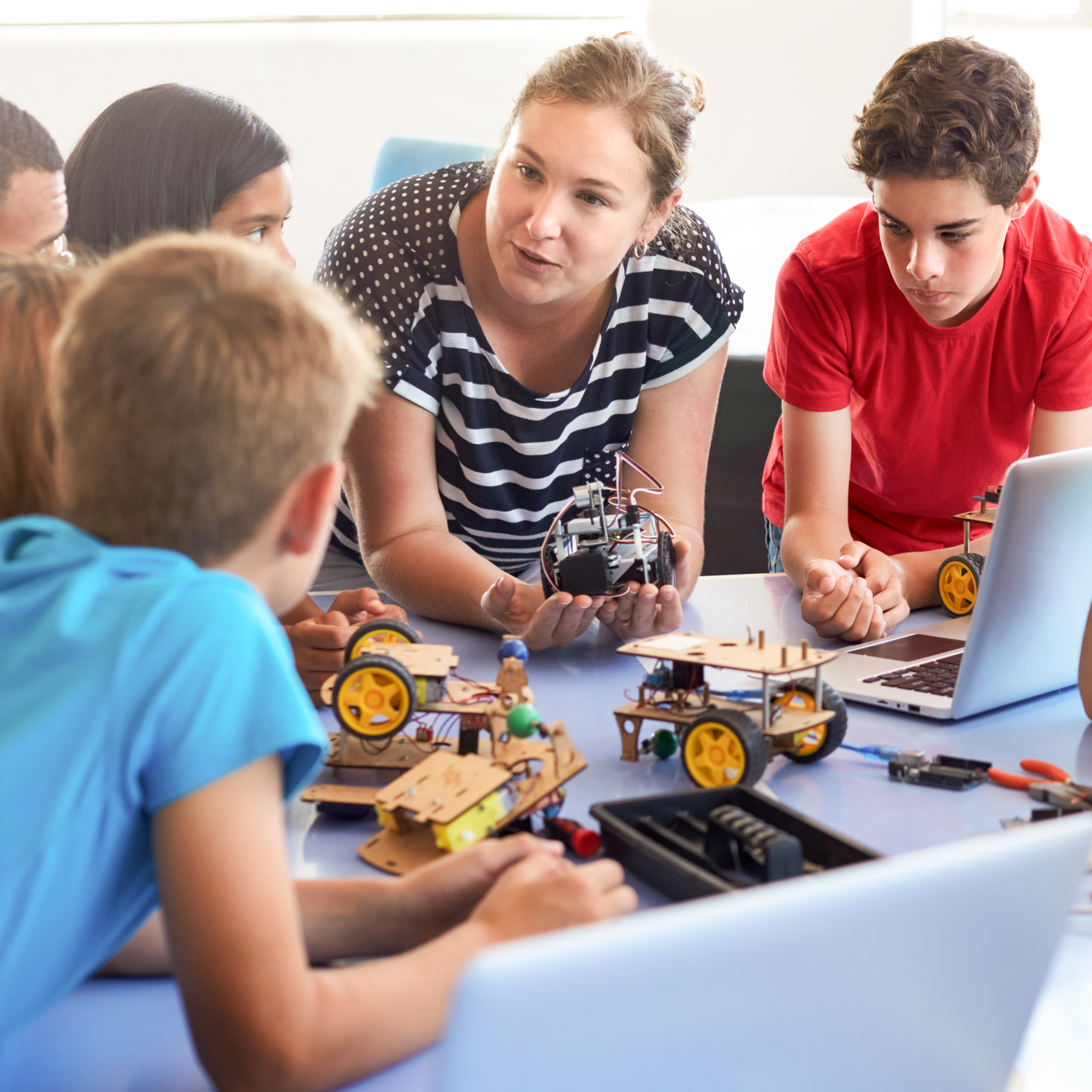 Teacher explaining concepts to class