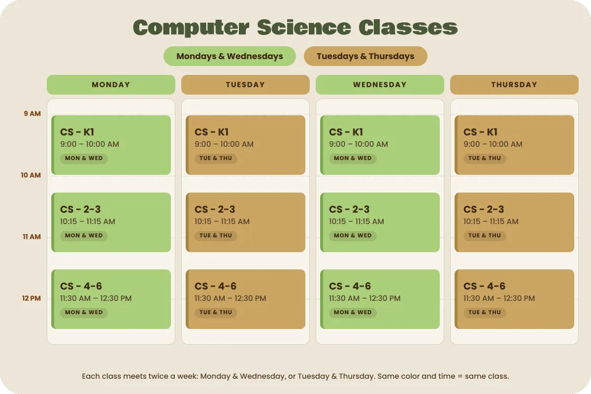 Computer Science Calendar