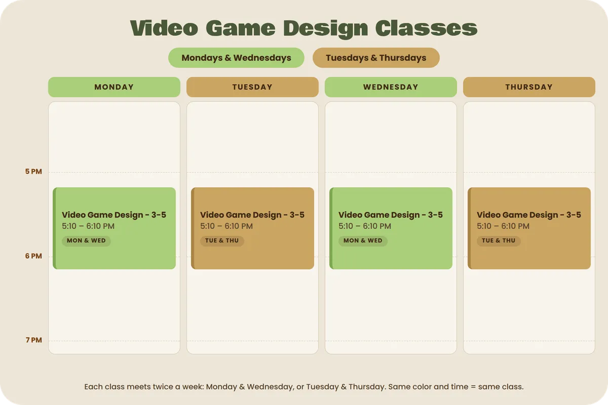 Video Game Calendar