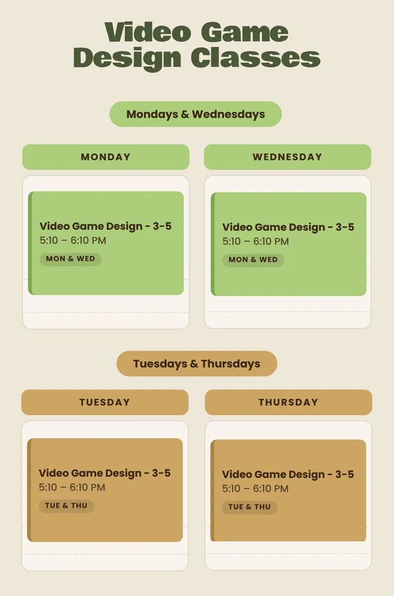 Video Game Calendar