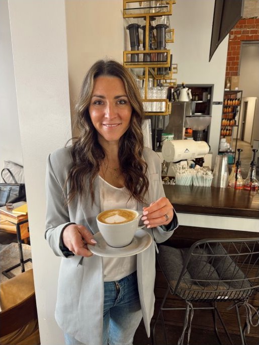 Theresa Delano in a private strategy conversation with an established business owner