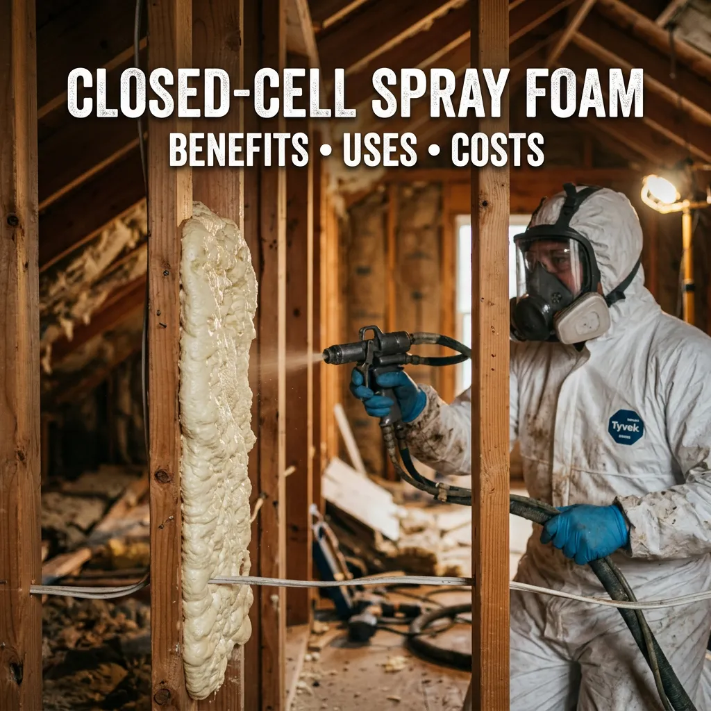 Closed Cell Spray Foam Insulation: Benefits, Uses, and Costs