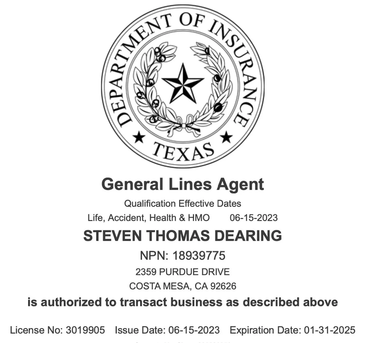 state license