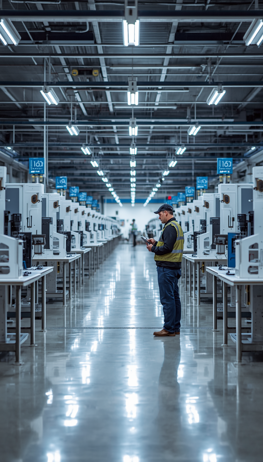 Precision manufacturing facility interior Southeast United States
