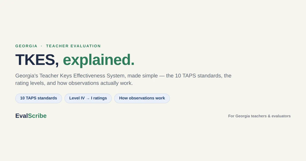 Georgia TKES Explained: The Teacher Keys Effectiveness System, Made Simple
