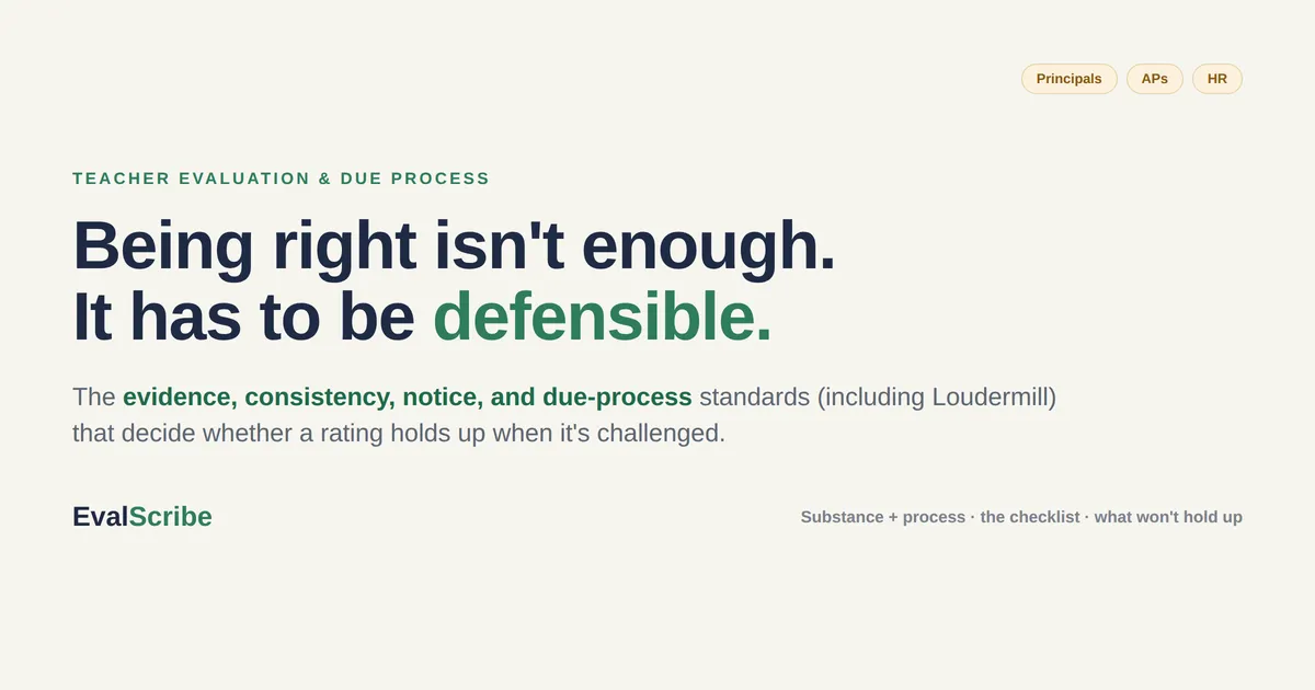 What Makes a Teacher Evaluation Legally Defensible?