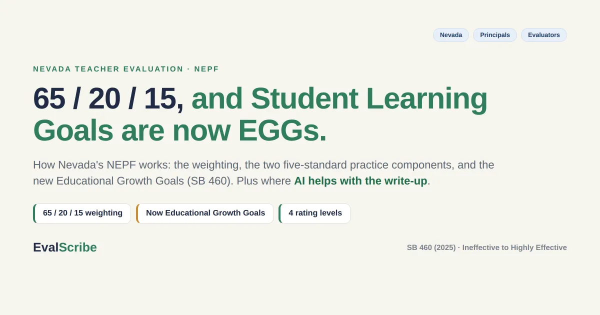 AI for Nevada Teacher Evaluations (NEPF)