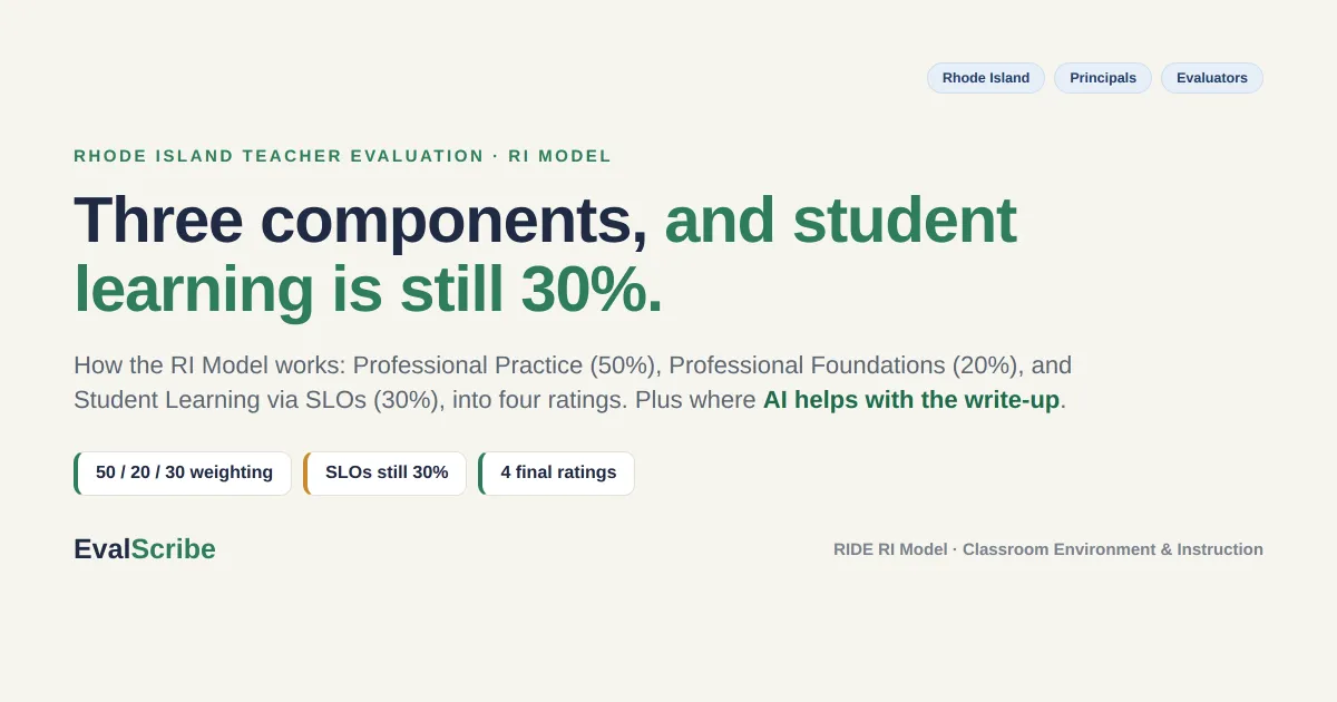 AI for Rhode Island Teacher Evaluations (RI Model)