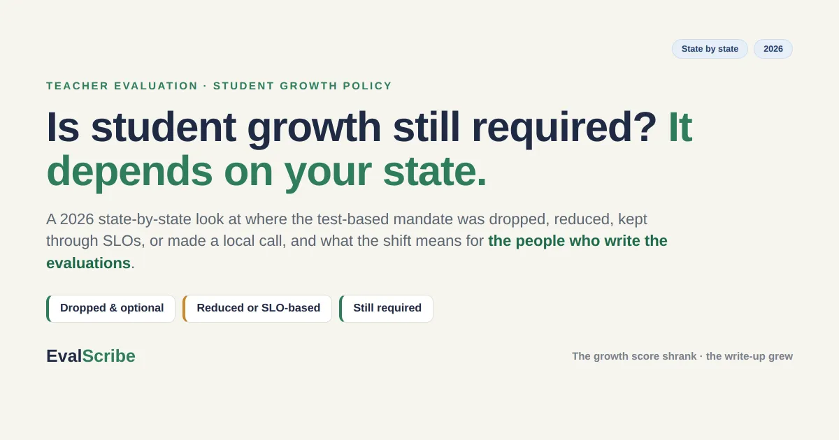 Is Student Growth Still Required in Teacher Evaluations?