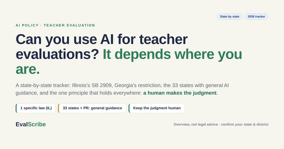 AI in Teacher Evaluation: What's Allowed, State by State