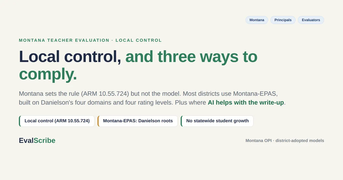 AI for Montana Teacher Evaluations