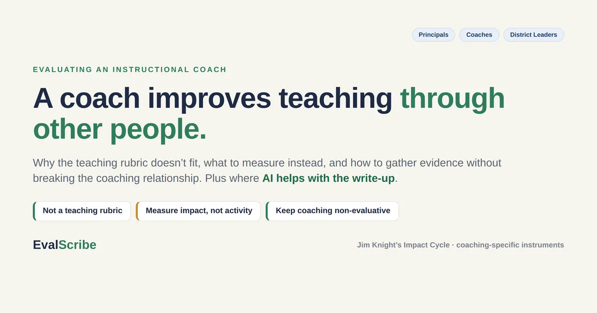How to Evaluate an Instructional Coach