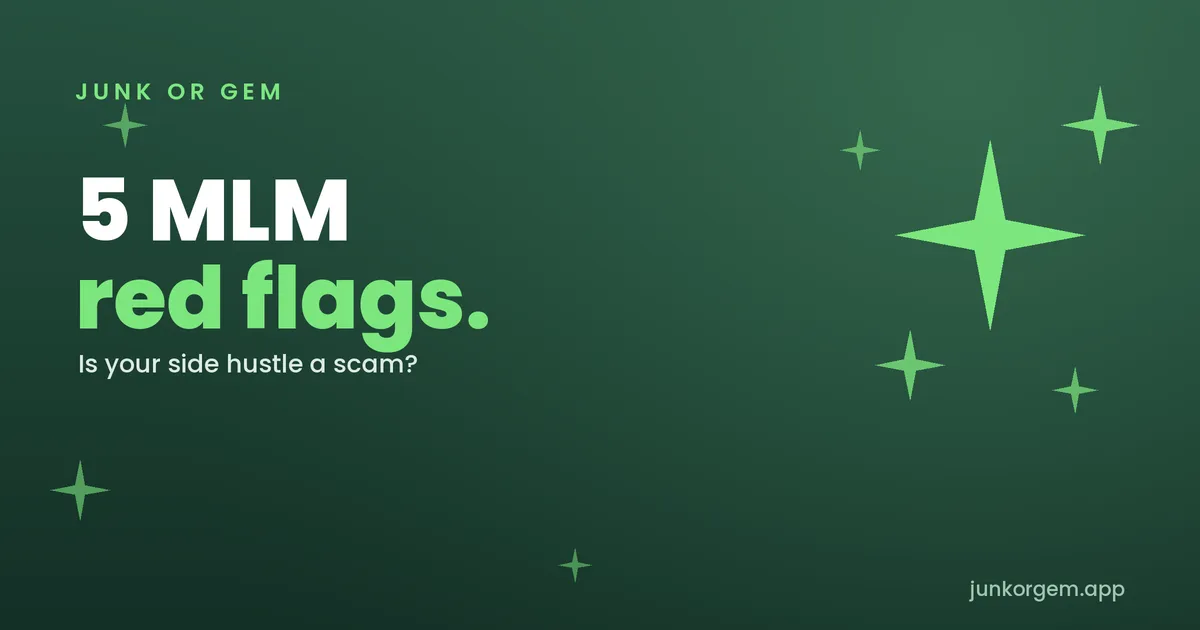 5 Red Flags Your "Side Hustle" Is Actually an MLM