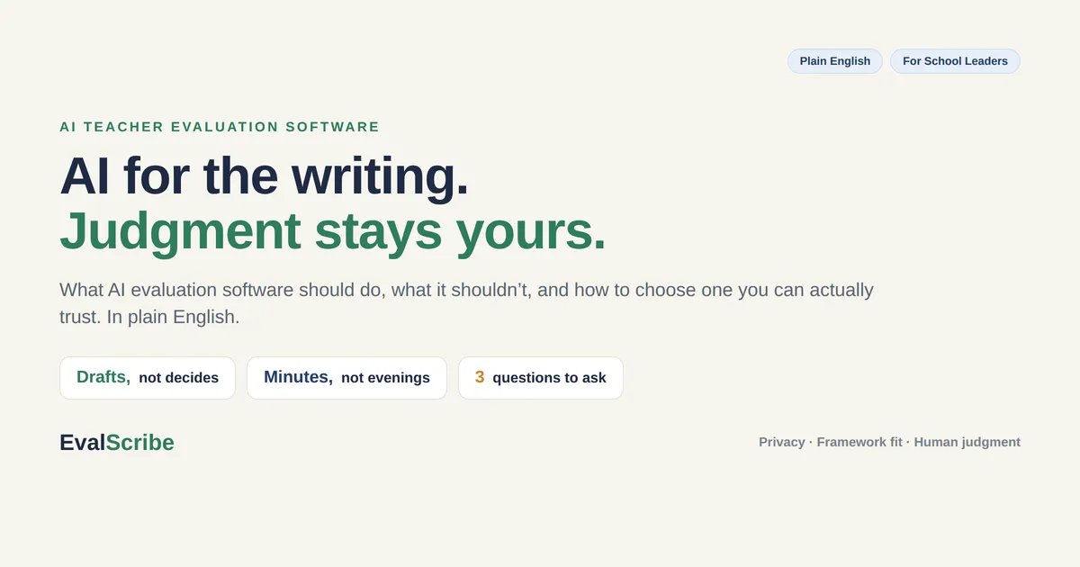AI Teacher Evaluation Software, Explained