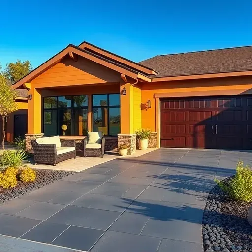 Modern craftsman-style home in Twin Oaks Valley with stylish outdoor furniture and native Californian plants.