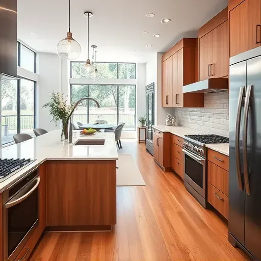 Remodeled kitchen in Torrey Highlands CA with granite countertops, stainless steel appliances, and custom cabinetry.