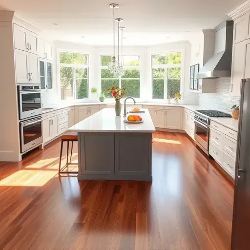 Stunning kitchen remodel in Poway, CA features modern cabinetry, quartz island, and stainless appliances with natural light.