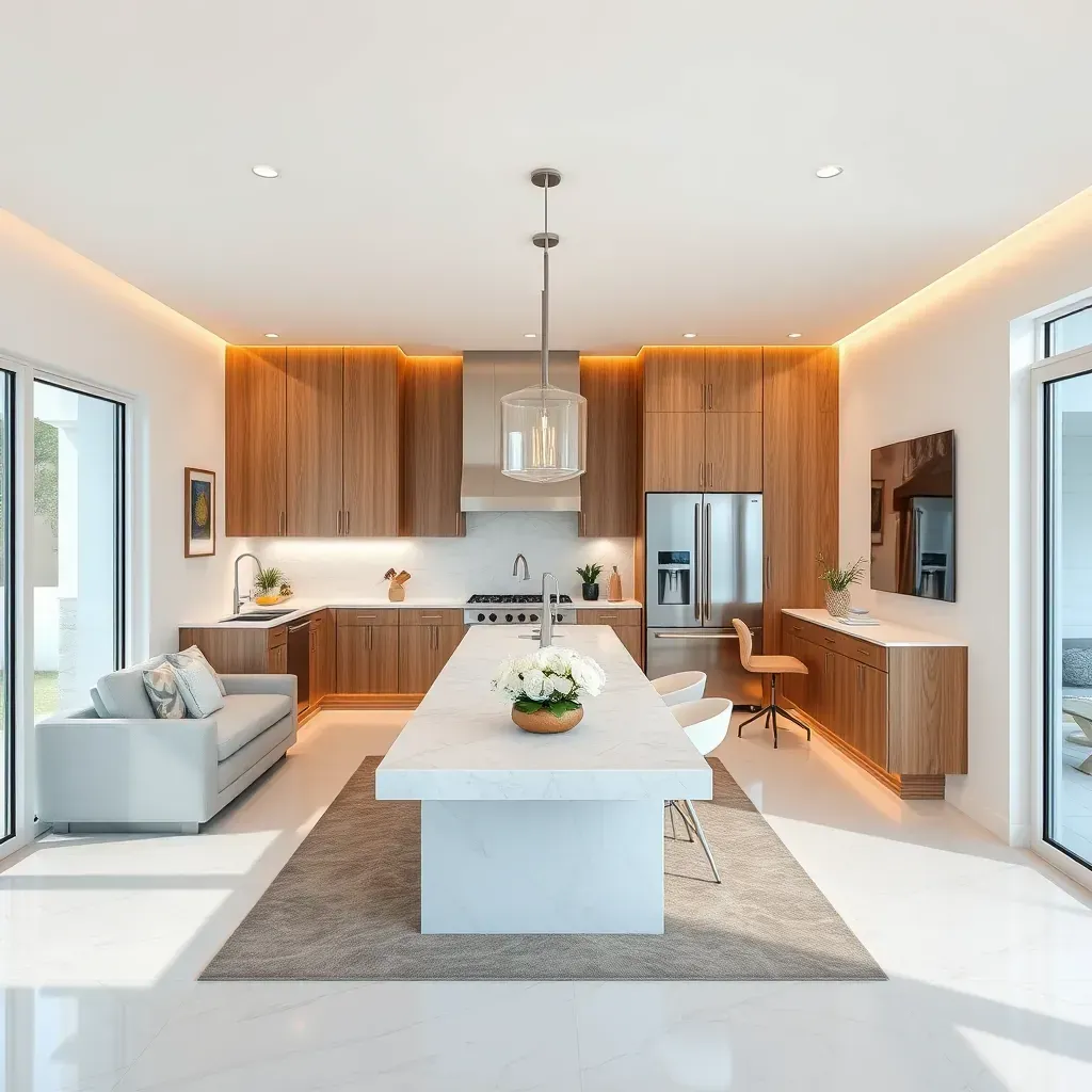 Coastal Leucadia home renovation showing scaffolding, construction materials, ocean views, and modern seaside architecture.