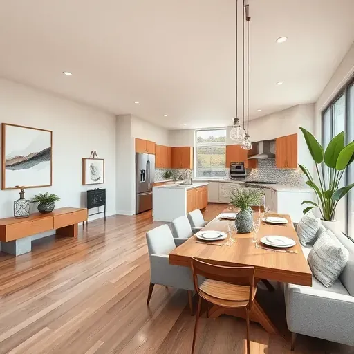 Home remodeling in Pala Mesa CA featuring a cozy open-concept living area with modern design and inviting decor.